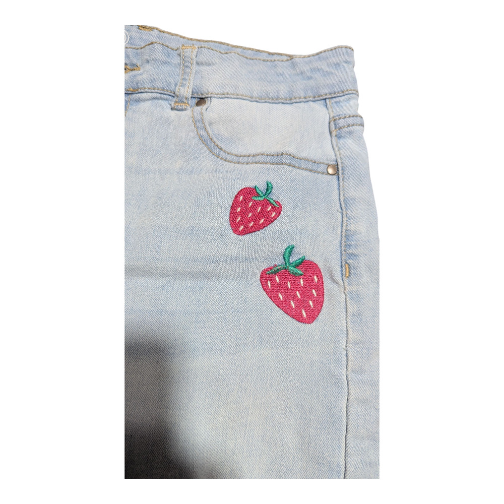 Wonder Nation - Girls Jean Shorts - Size 12 - Adjustable Elastic Fitting Bands - Picture 5 of 7